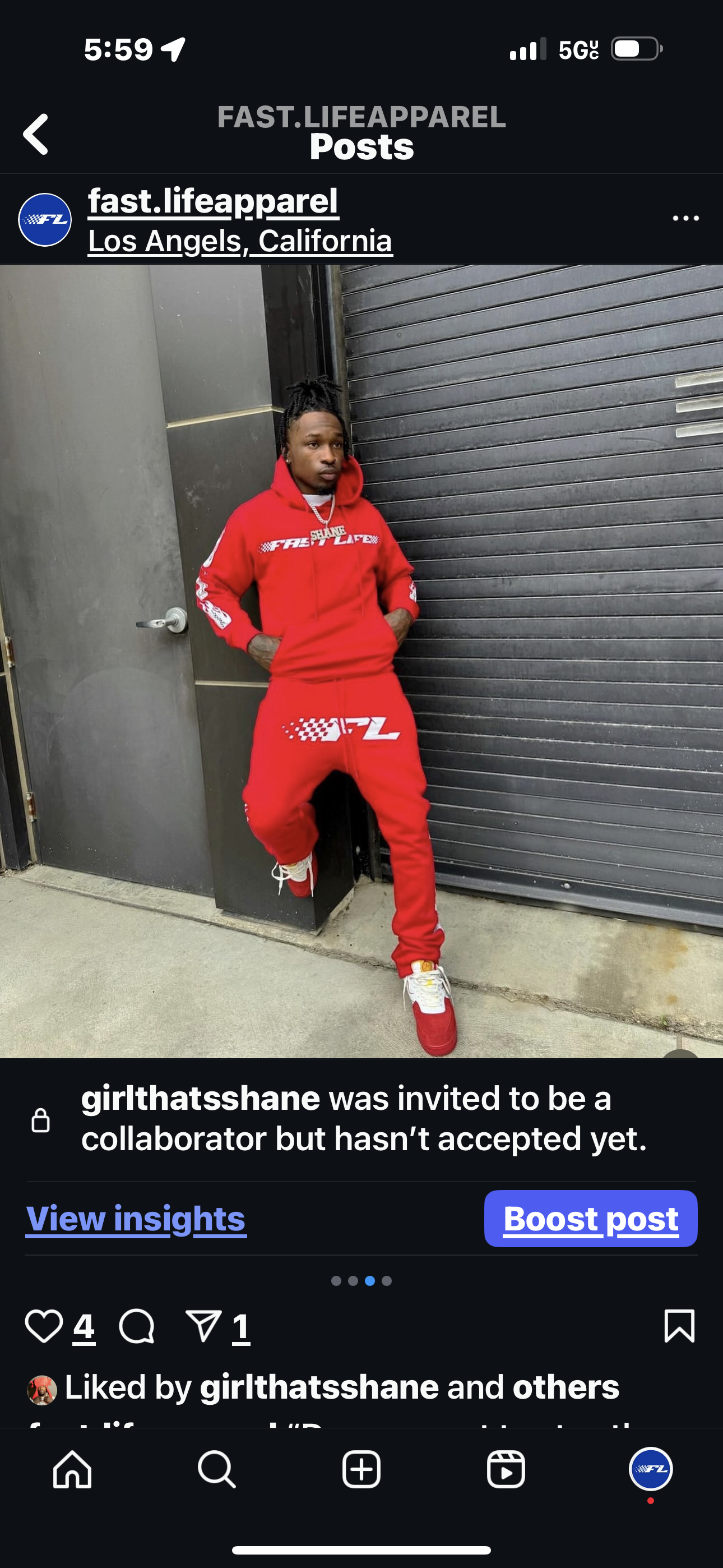 FASTLIFE flared leg sweatsuit
